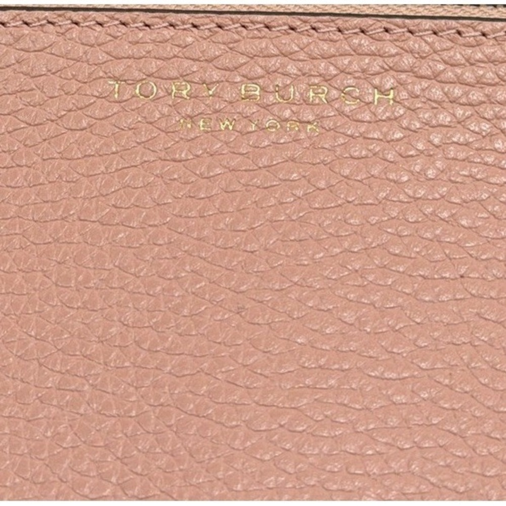 Tory Burch Women's Pink Pebbled Thea Flat Wallet Preppy Chic 7in X 4in - Picture 4 of 7